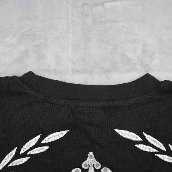 One Color One Nation Sweater Mens 3XL Black Long Sleeve Pullover Waffle Knit - Picture 16 of 16